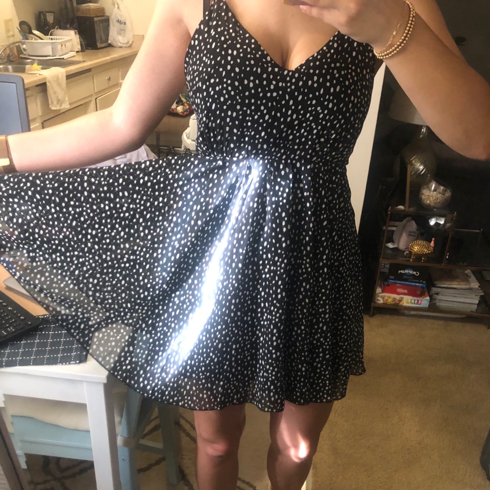 Black Flowy Mini Dress